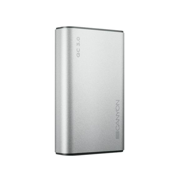 Powerbank Canyon 10000 mAh QuickCharge Silver / CND-TPBQC10S