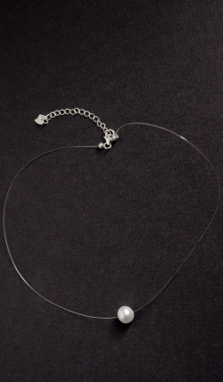 Колье "Memo about Moon" с жемчужиной 8 мм, 33 см