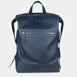 Рюкзак Rousseau из кожи теленка, синего цвета