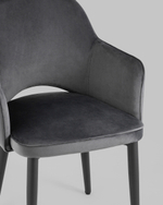 Стул Венера велюр серый