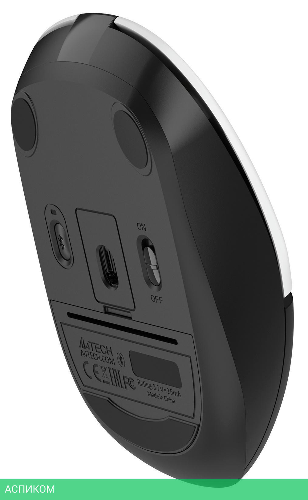 Мышь A4Tech Fstyler FM12 Panda белый/черный