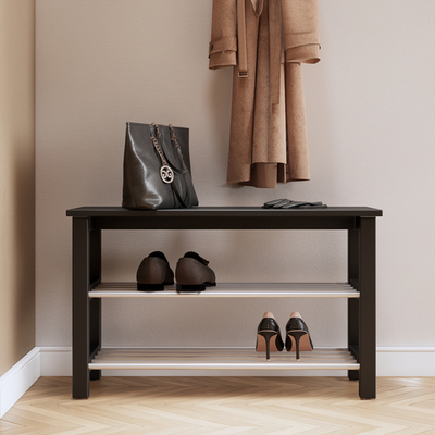 Обувница/Этажерка для обуви МИЧА (ЧУСИГ), 85х33х51 см, черный