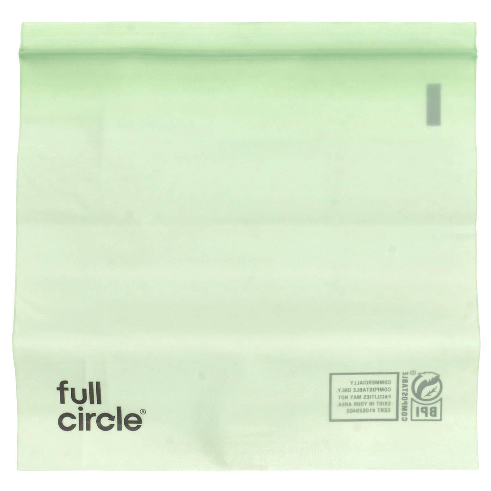 Full Circle, Пакеты для сэндвичей на молнии, компостируемые, 25 пакетов