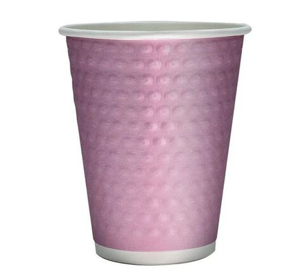 Стакан бумажный 2 сл 300 мл (430) d=90 мм для горячего Розовый с конгревом Bubbles