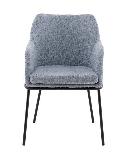 Стул с подлокотниками Орли new ткань букле синий