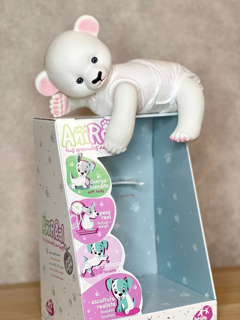 Игрушка мягконабивная 35см AniReal Медвежонок (60160)