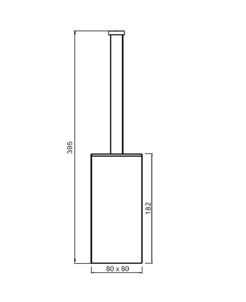 Ёршик туалетный универсальный нерж. сталь NOFER 09075.В глянцевый