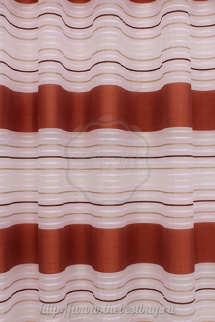 Шторы для кухни: Зебра (арт. S104-4)  - (145х180)х2 см.  - терракот