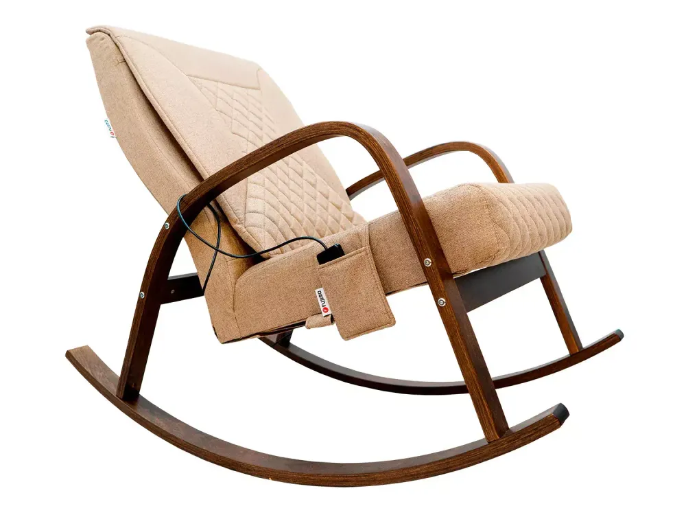 Массажное кресло качалка FUJIMO CAROLINE F2001 TCF белый,шоколад,серый