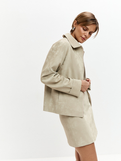 Юбка Пикси из экокожи в оттенке миндаля