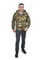 Куртка мужская толстовка военная с карманами прямого кроя