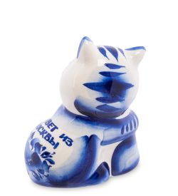 ГЛ- 349 Фигурка «Кот-Сластена» (Гжельский фарфор)