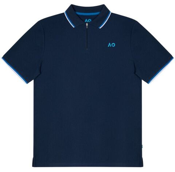 Мужское теннисное поло Australian Open Zip Player - небесный