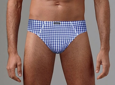 Хлопковые трусы-слипы Gentlemen - 2 шт. (Размер: M) (Цвет: синий с голубым)