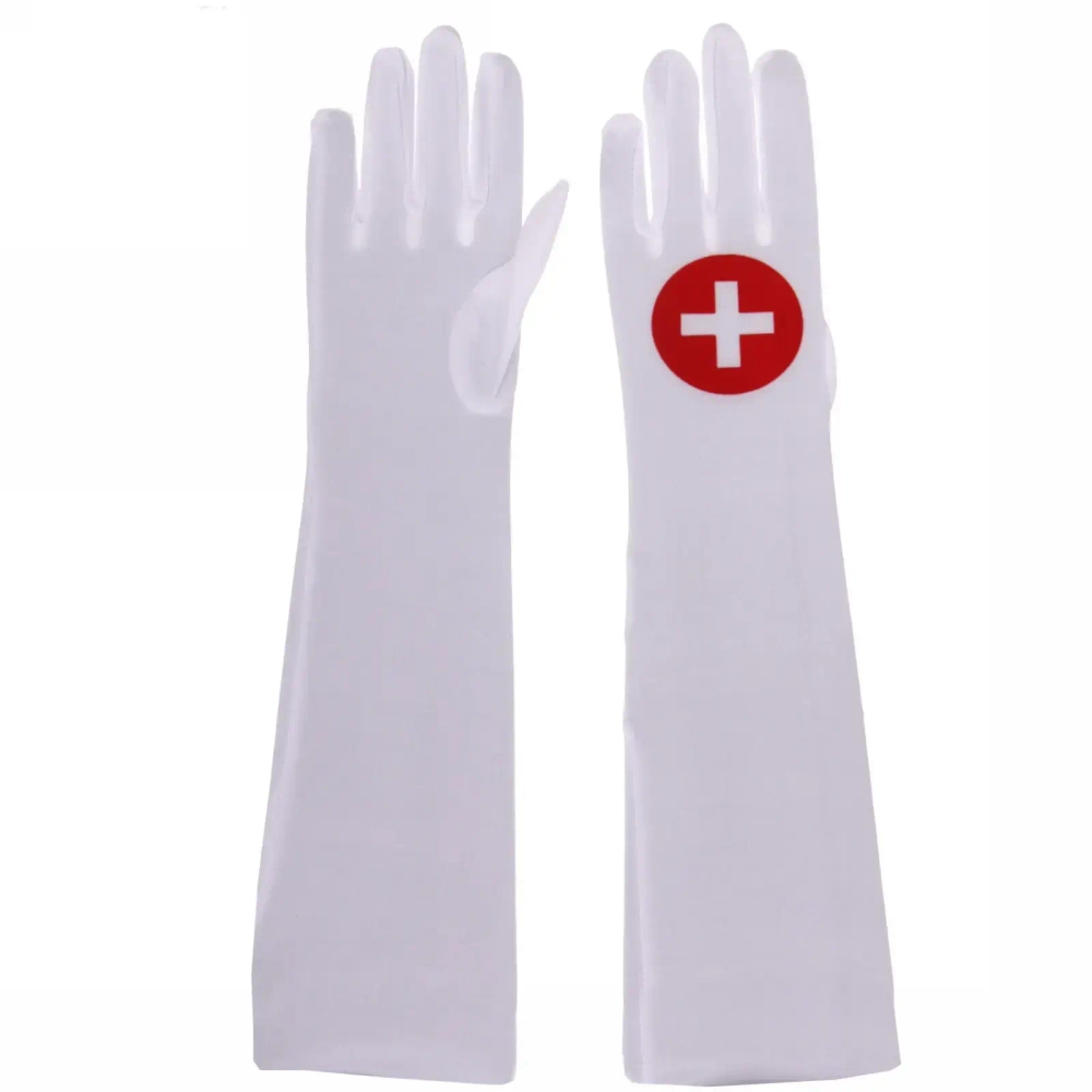 Перчатки карнавальные «Медсестра», белый