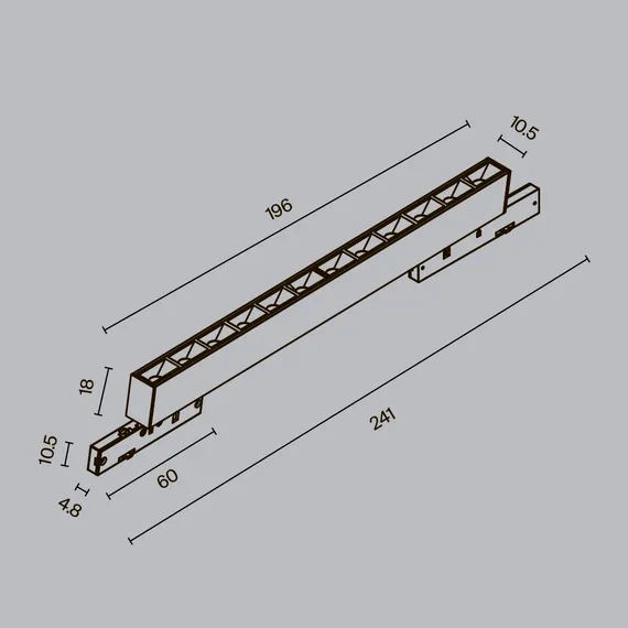 Трековый светильник Точки / Points Levity 4000К 10Вт 30° Technical tr193-1-10w4k-m-b