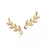 Серьги из жёлтого золота 18k, Tiffany 🌿 Оливковая ветвь.