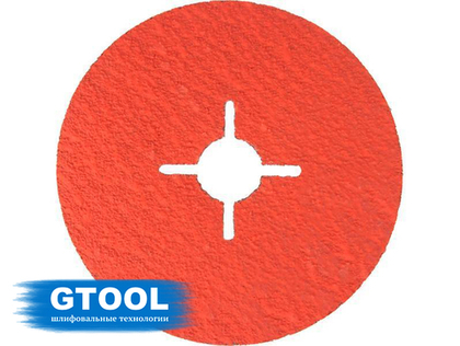 Фибровый круг GTOOL CER d125мм, зерно Р100, уп-ка 25шт