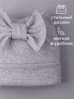 Шапка для девочки с ушками на осень