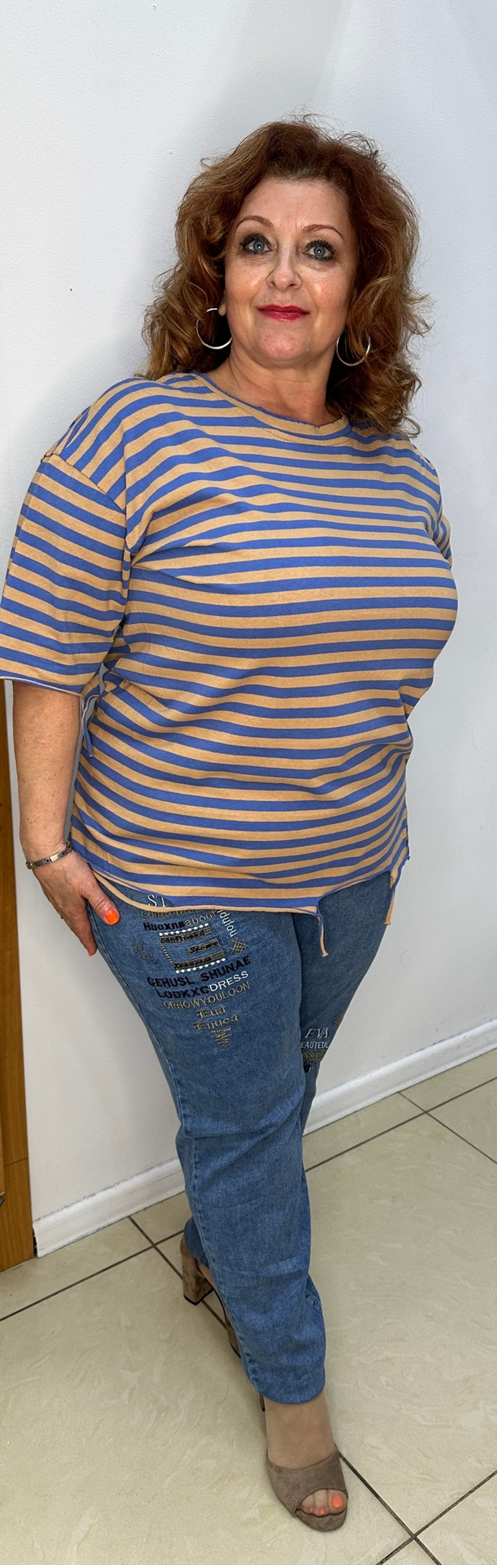 Футболка-"рванка" в полоску