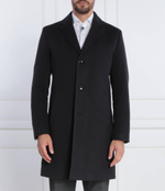 Хлопковое пальто h-hyde-c-224 BOSS BLACK - темно-синий(50485199)