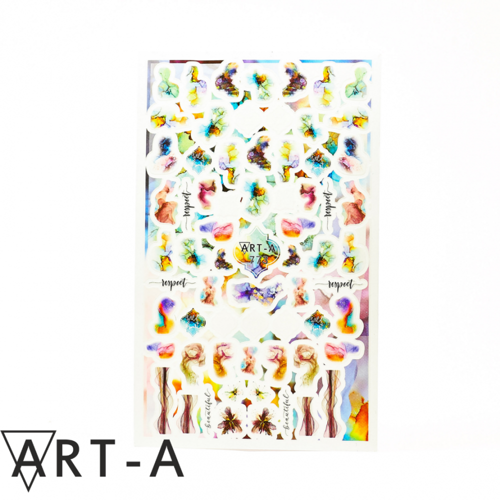 Наклейки 3D Art-A 773 Разноцветная дымка