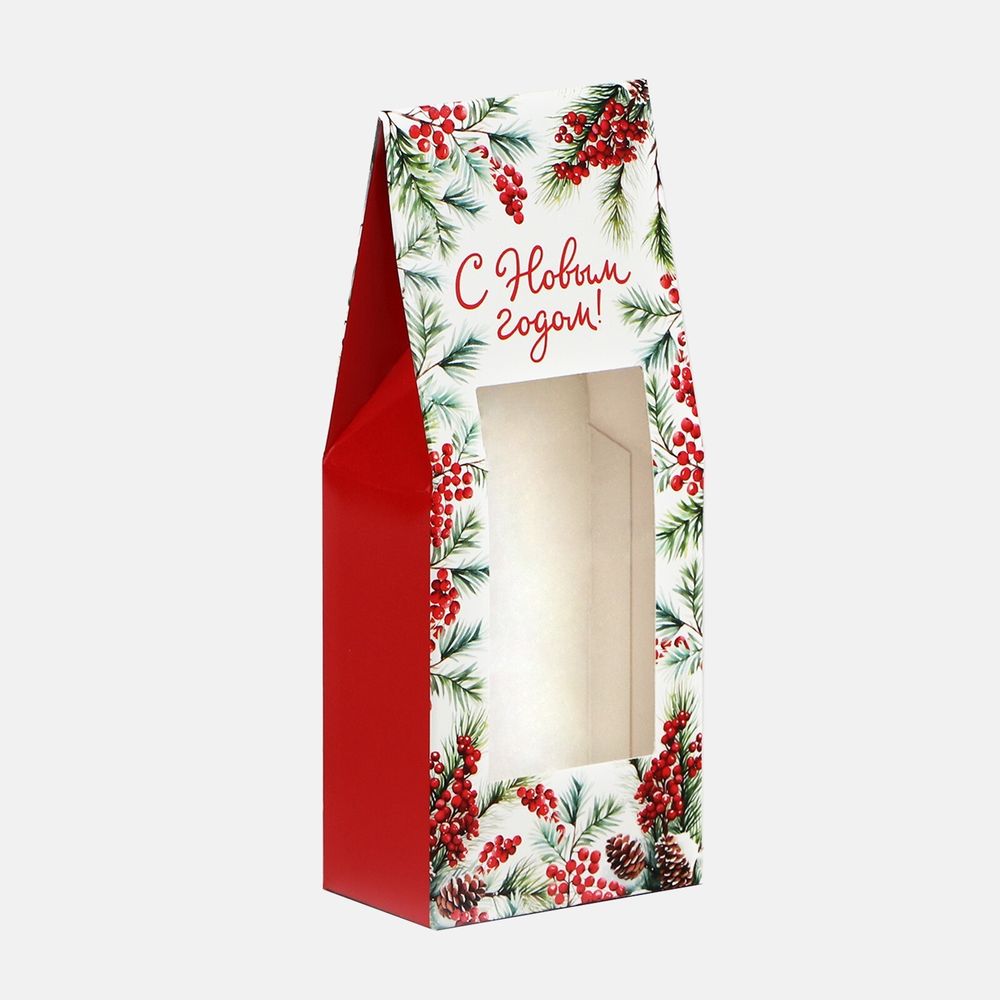 Коробка складная «С Новым Годом!», снегири, 6 х 14.5 х 3.5 см