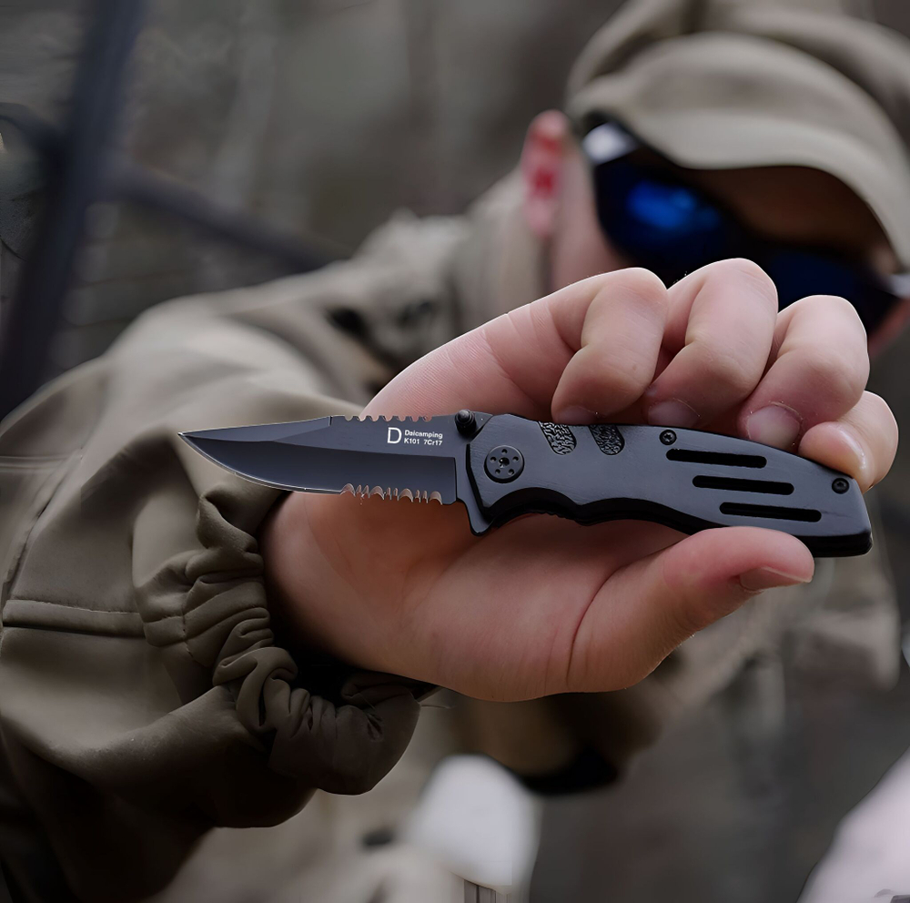 Нож складной туристический Daicamping K101 Черный