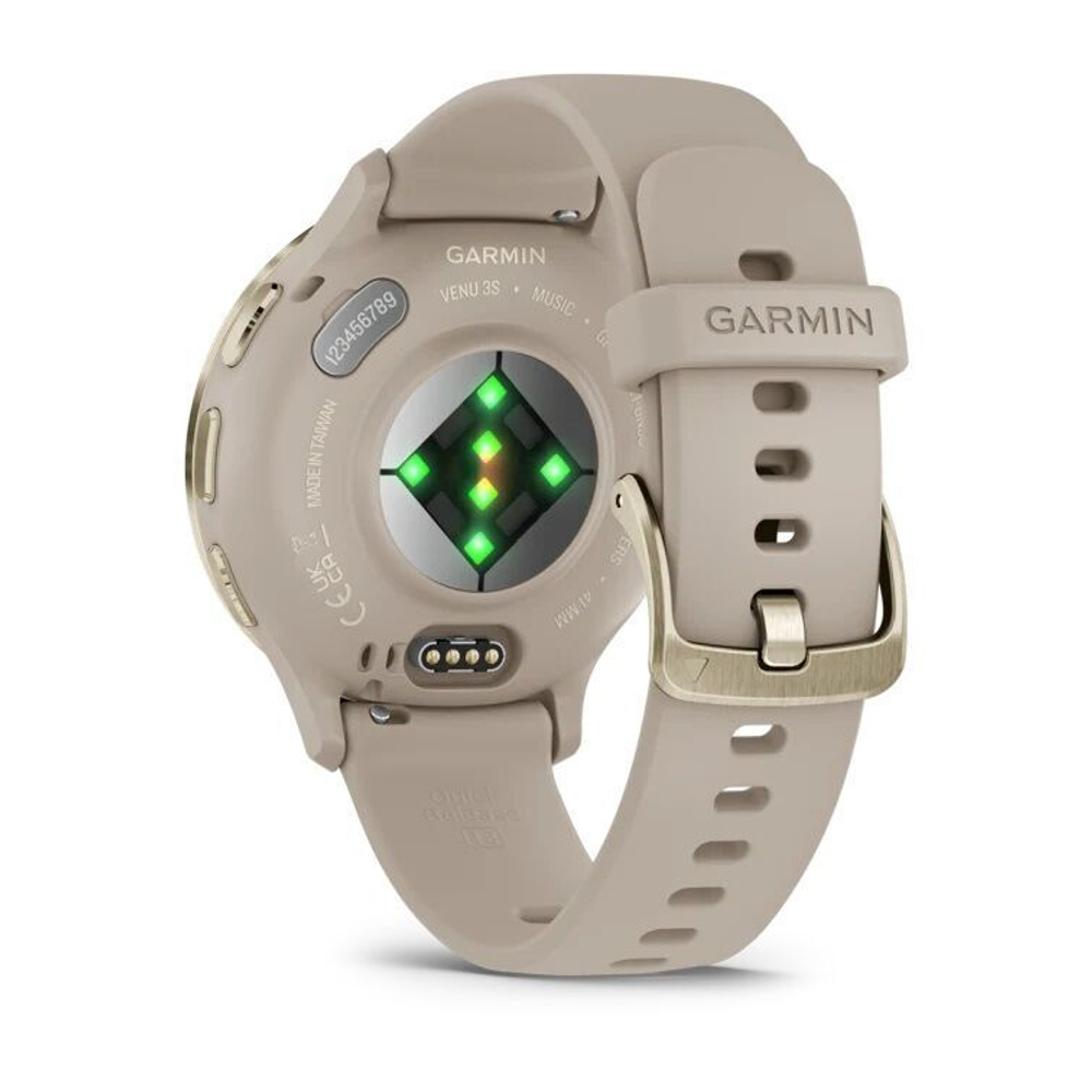 Умные часы Garmin Venu 3S цвета французский серый с золотистым безелем