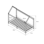 Кровать домик односпальная 90х190 Cozy