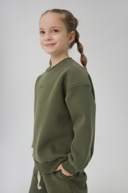 Свитшот с начёсом в стиле oversize Хвоя