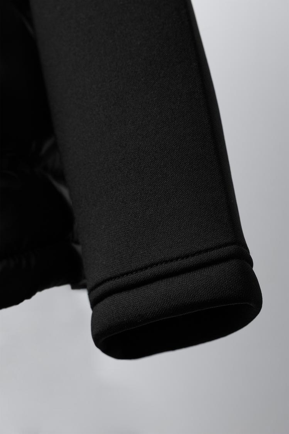 ZARA СТЕГАНАЯ КОМБИНИРОВАННАЯ КУРТКА, ЧЕРНЫЙ