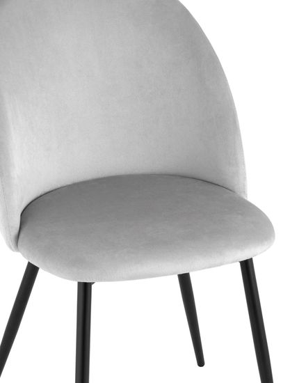 Стул Lilly велюр серебристый 4 шт.