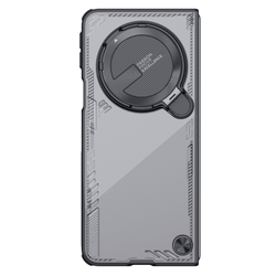 Чехол тонированный прозрачный от Nillkin с металлической откидной крышкой на OPPO Find N5, серия Iceblade Fold Case