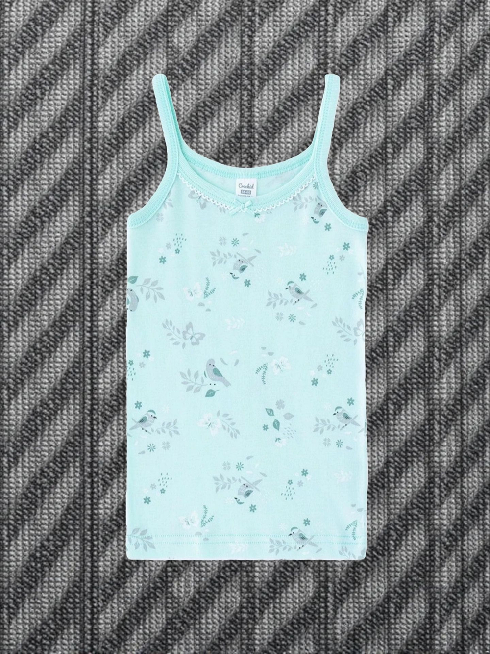 К 1082/весна на светлом минте майка для девочки