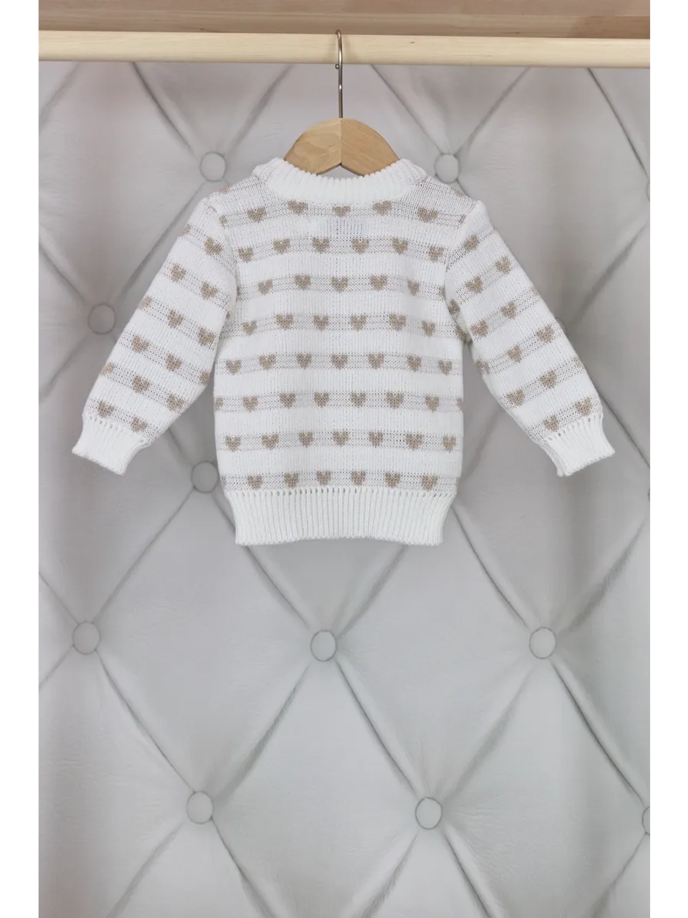 Костюм вязаный детский "Сердечки"