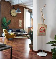 Напольная вешалка Bren 175 см белая