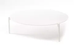 "Тоскана" журнальный столик круглый Ø103, H28,5, цвет белый