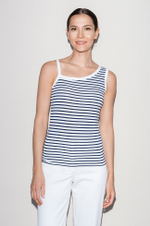 22995 Топ женский (сине-молочная полоска)
