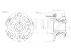 Ступица задняя (без ABS) UNIO HUB-20292