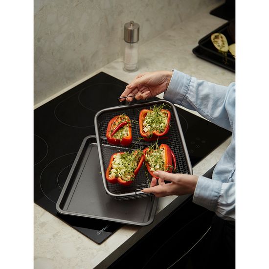 Противень для запекания с решеткой-гриль roast masters, 25х33 см, черный