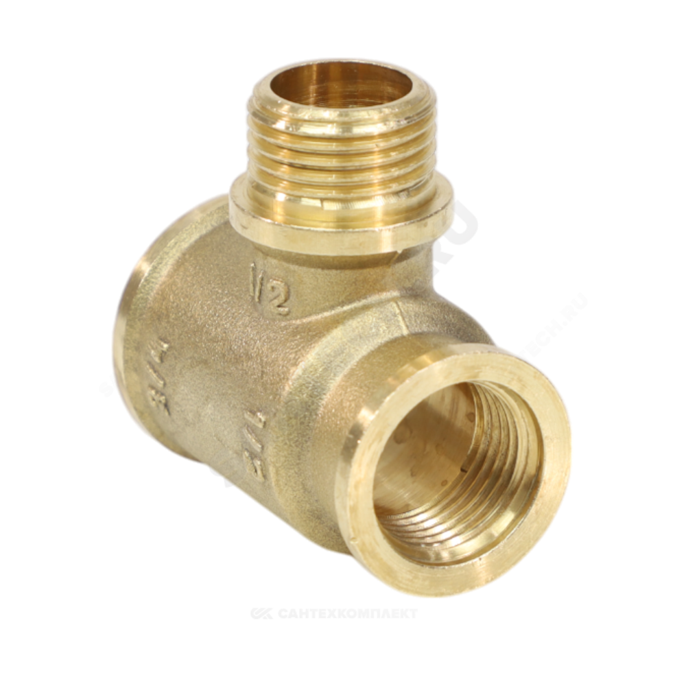 Тройник латунь переходной Ду 20 (3/4") ВР/НР/ВР VALFEX VF.132.L.034