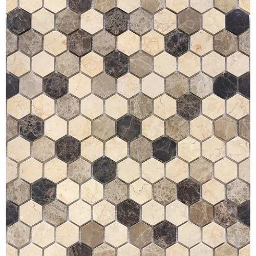 Мозаика из натурального камня Pietra Mix 1 MAT hex 18x30x6 Pietrine Hexagonal