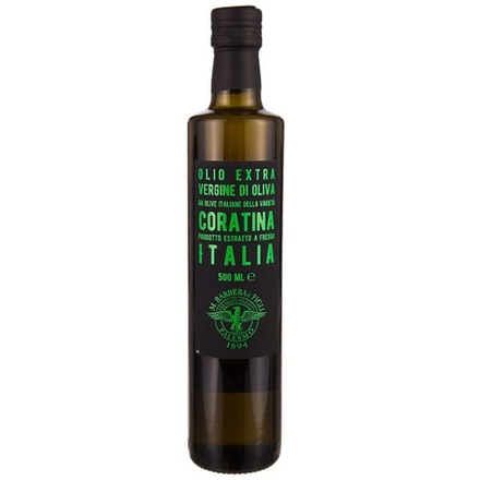 Оливковое масло BARBERA CORATINA Extra Virgin 100% Italiano, 500 мл Италия