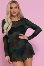 Сетка пляжная (платье) Ты и море (зеленое) П13127-1М LT Collection