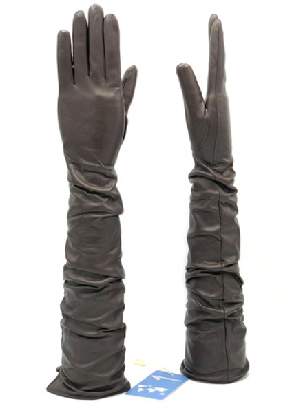 Перчатки длинные на шерстяной подкладке