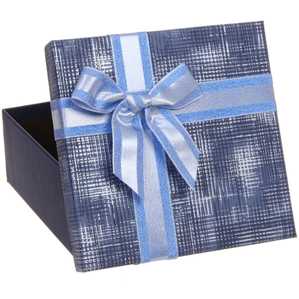 Коробка подарочная «С любовью» 15,5*15,5*6,5 см, синий