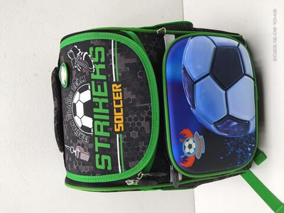 Ранец разборный "Футбол" 25*14*33 см с ортопедической спинкой. 1 отделение, 3 кармана