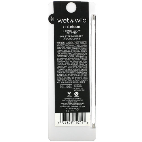 wet n wild, Color Icon, палитра теней из 5 оттенков, 1114071 камуфляж, 6 г (0,21 унции)