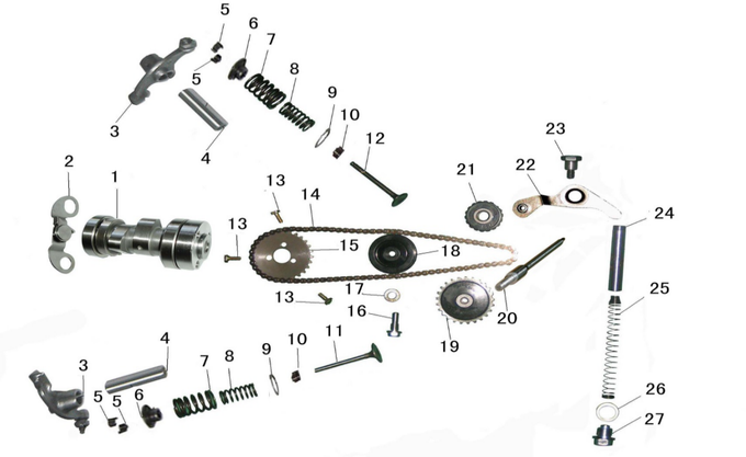 Запчасти двигателя B к квадроциклу Motax GEKKON 110